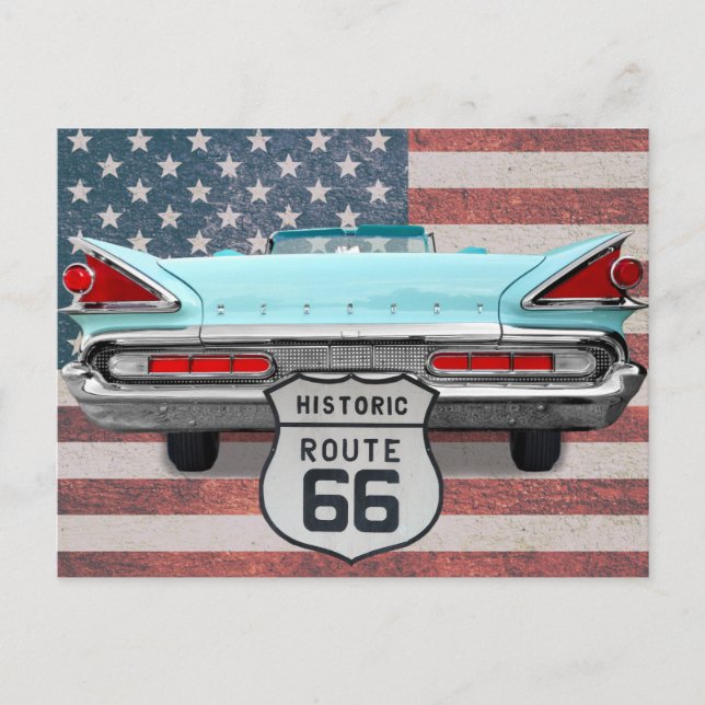 US Route 66 Travel Postcard (Front)