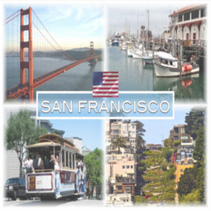 US San Francisco - Golden Gate Bridge - Cable Car.