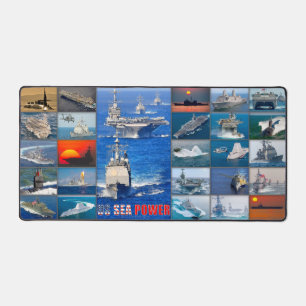US SEA POWER – US Naval Vessels "Montage" Desk Mat