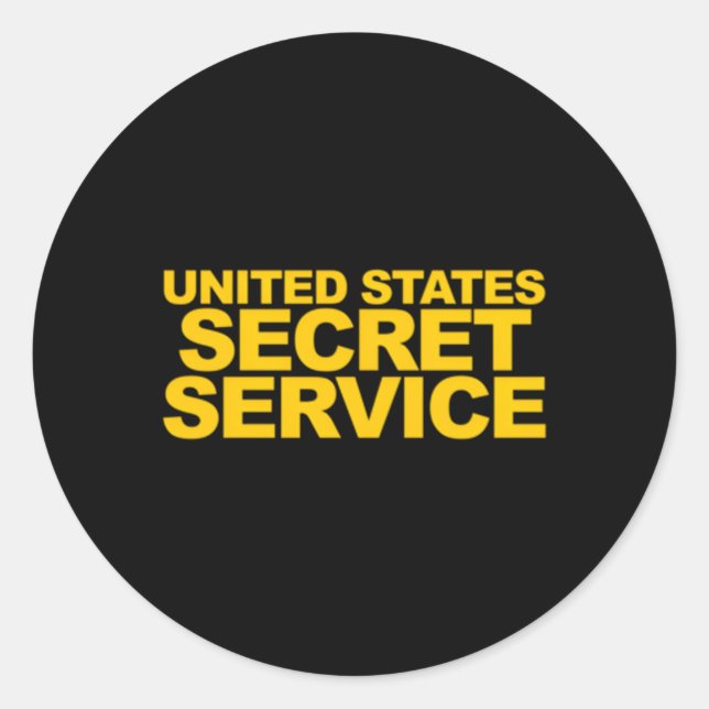 Us Secret Service Police Law Enforcet Classic Round Sticker (Front)