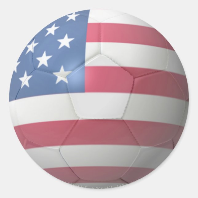 US Soccer Classic Round Sticker (Front)