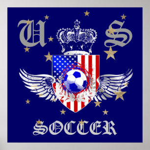 US Soccer Coat of Arms 2012 2014 USA sports Poster