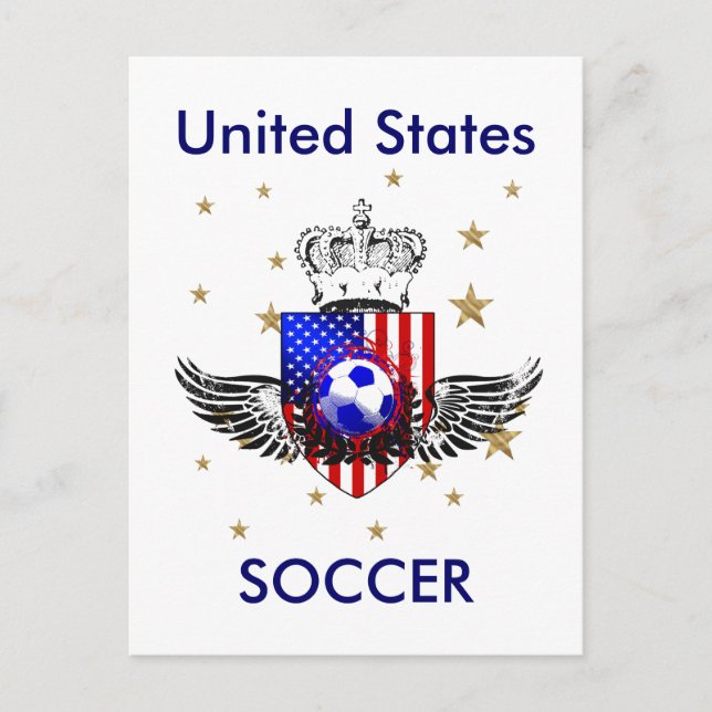 US soccer gifts USA Soccer emblem postcard (Front)