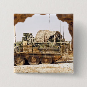 US Soldiers conduct a combat patrol in Afghanis 15 Cm Square Badge