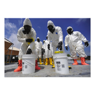 US Soldiers from the 457th Chemical Battalion Photo Print