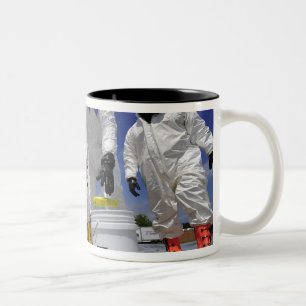 US Soldiers from the 457th Chemical Battalion Two-Tone Coffee Mug