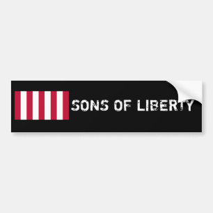 US_Sons_OfLiberty_9Stripes_Flag, SONS OF LIBERTY Bumper Sticker