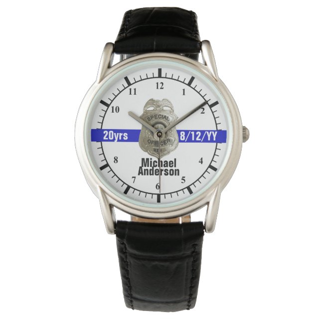 US Special Officer Custom Anniversary Retirement Watch (Front)