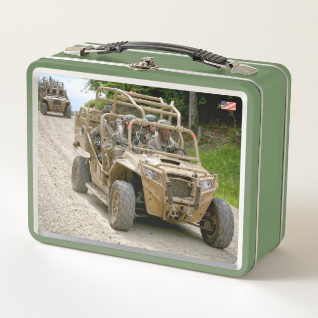 US SPECIAL OPERATIONS VEHICLES – MRZR-4 METAL LUNCH BOX (Front)