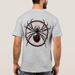US Spyder Ryders - Black Widow Round Web Back T-Shirt