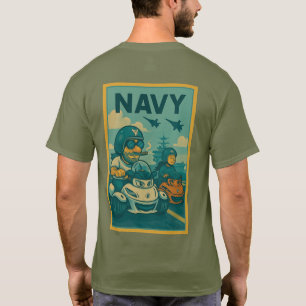 US Spyder Ryders - Poster Go Navy T-Shirt