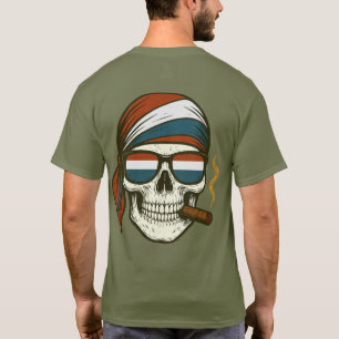 US Spyder Ryders - Spyder Skull RWB Scarf Glass 2S T-Shirt