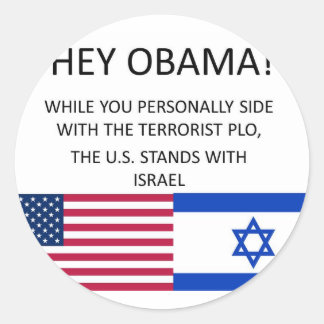 US stands with ISRAEL Classic Round Sticker