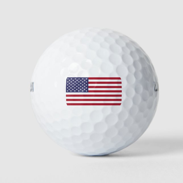 US Stars and Stripes Golf Balls (Front)