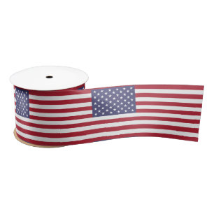 US Stars and Stripes Satin Ribbon