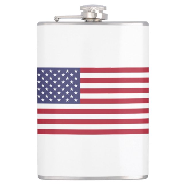 US Stars and Stripes (United States of America) Hip Flask (Front)