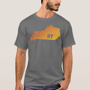 US state pride Stamp map of Kentucky KY letters cu T-Shirt