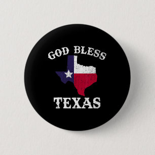 Us State Texas Flag Texan God Bless Texas 6 Cm Round Badge