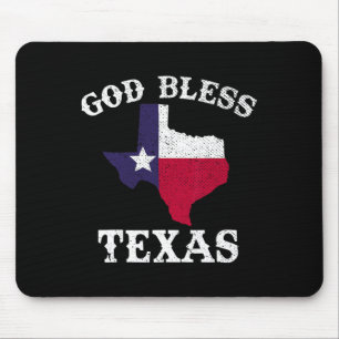 Us State Texas Flag Texan God Bless Texas Mouse Mat