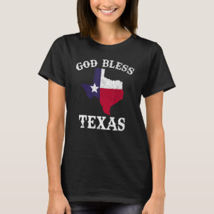 Us State Texas Flag Texan God Bless Texas T-Shirt