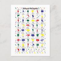 US States and Capitals Colourful