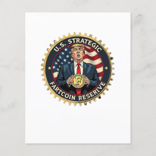 US Strategic Fartcoin Reserve Crypto Trump Funny  Flyer
