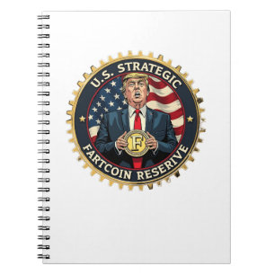 US Strategic Fartcoin Reserve Crypto Trump Funny Notebook