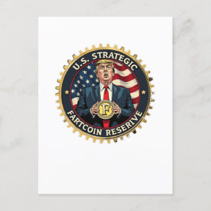 US Strategic Fartcoin Reserve Crypto Trump Funny Postcard