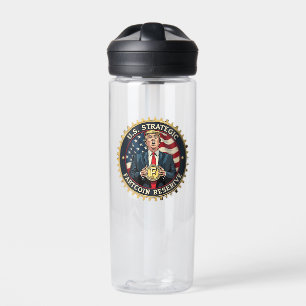 US Strategic Fartcoin Reserve Crypto Trump Funny Water Bottle