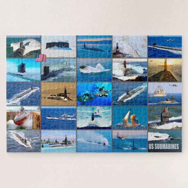 US SUBMARINES "Montage" Jigsaw Puzzle (Horizontal)