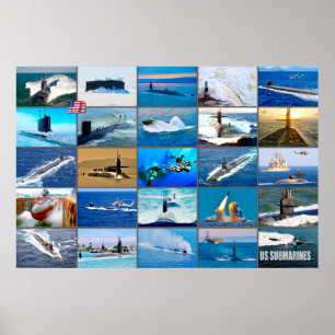 US SUBMARINES "Montage" Poster