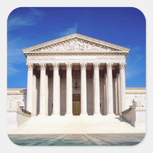 US Supreme Court building, Washington DC, USA Square Sticker