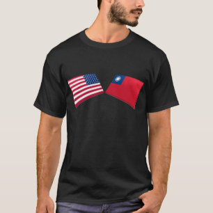 US & Taiwan Flags T-Shirt