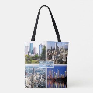 US Texas - Downtown Houston - Downtown Dallas - Tote Bag