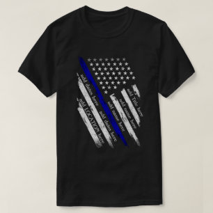 US Thin Blue Line Flag T-Shirt