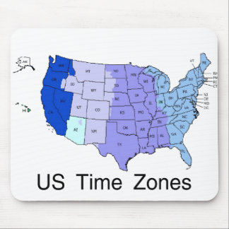 US Time Zones Mouse Mat