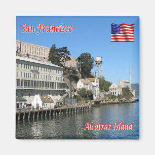 US U.S.A. San Francisco Alamo Square Alcatraz Magnet