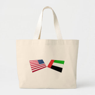 US & United Arab Emirates Flags Large Tote Bag
