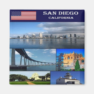 US United States of America - San Diego - Collage Magnet