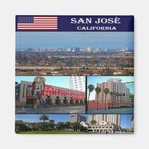 US - United States of America - San Josè - Collag Magnet