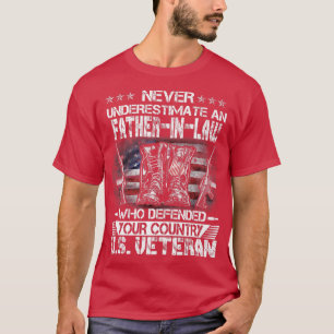 US Veteran FatherInLaw Veterans day Us Patriot Pat T-Shirt