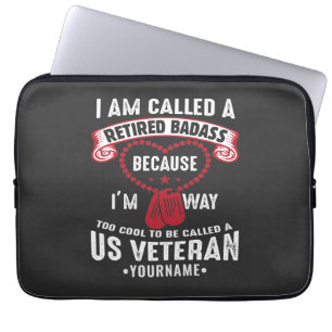 US Veteran Humour Retired Soldier Laptop Sleeve