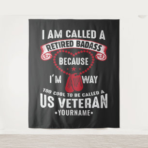 US Veteran Humour Retired Soldier Tapestry