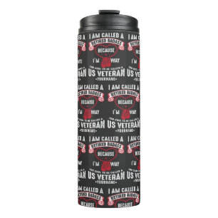 US Veteran Humour Retired Soldier Thermal Tumbler
