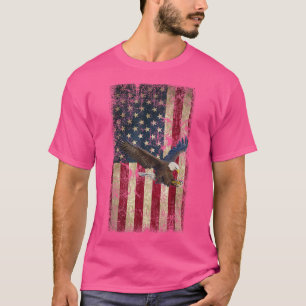 US Vintage flag for american Independence Day on 4 T-Shirt