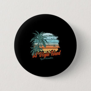 Us Virgin Island Beach St. Thomas Shirt Lost Parad 6 Cm Round Badge
