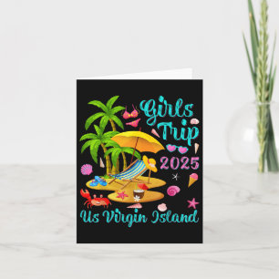 Us Virgin Island Summer Vacation Girls Trip 2025 Card