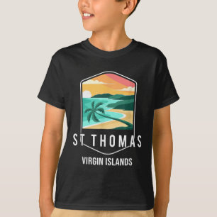 Us Virgin Islands Beach Sunset Palm Tree St Thomas T-Shirt