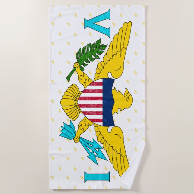 US Virgin Islands Beach Towel (Front)