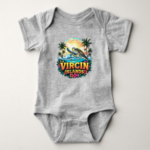 US Virgin Islands Caribbean Baby Bodysuit